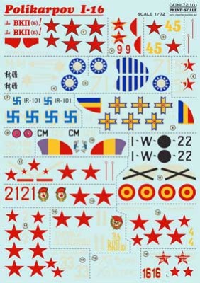 Print Scale 72-101 I-16 1/72