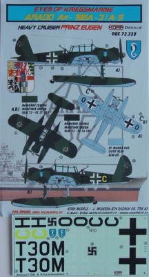 Kora Model DEC72328 Ar-196A-3/A-5 (PRINZ EUGEN) декали декали 1/72