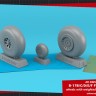 Armory ARAW32318 Boeing B-17B/B-17C/B-17D/B-17E/B-17F Flying Fortress wheels with weighted tyres type "b" 1/32