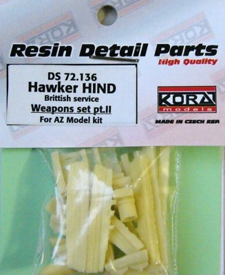Kora Model DS72136 Hawker Hind British - Weapons set II. (AZ) 1/72