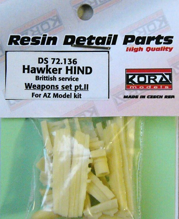 Kora Model DS72136 Hawker Hind British - Weapons set II. (AZ) 1/72