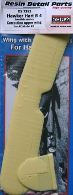 Kora Model DS7292 Hawker Hart B4 Swedish - Corrected upper wing 1/72