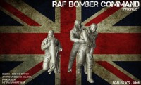 Armory ARF1401B Friends. WWII RAF Crewmen in high Altitude outfit (3 figures with dog) 1/144