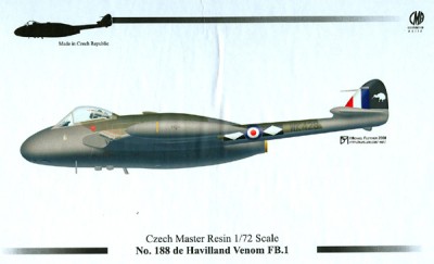 CZECHMASTER CMR-72188 1/72 de Havilland Venom FB.1