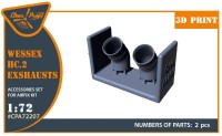 Clear Prop CPA72207 Wessex HC.2 Exhausts (AIRFIX) 1/72