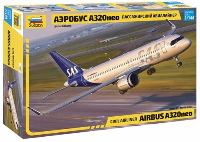 Звезда 7037 A320NEO Аэробус пассажирский авиалайнер 1/144