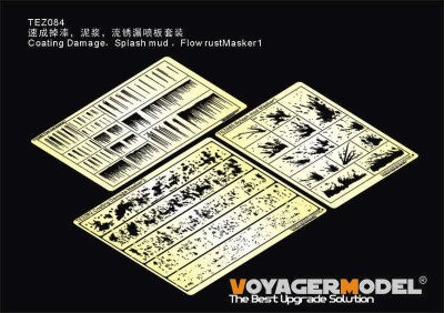 Voyager Model TEZ084 Coating Damage, Splash mud, Flow rust Masker 1 (For All) 1/35