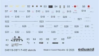 Eduard D48119 Decals P-40E stencils (EDU) 1/48