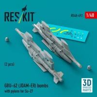 Reskit 48492 GBU-62 (JDAM-ER) bombs w/ pylons for Su-27 1/48