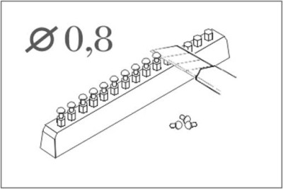 CMK 003 Button - head rivet calibre 0,8 mm (60 pcs)