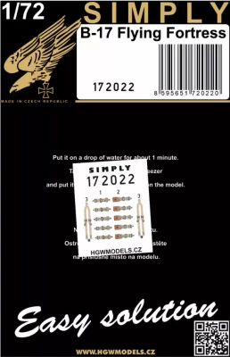 HGW 172022 Seatbelts B-17 Flying Fortress Fabric, SIMPLY 1/72