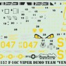 Model Maker Decals D72157 Lockheed-Martin F-16C Fighting Falcon Viper Demo Team 'VENOM' 1/72