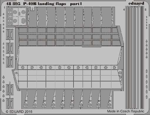 Eduard 48895 P-40B landing flaps 1/48