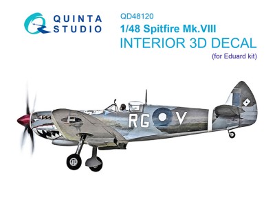 Quinta studio QD48120 Spitfire Mk.VIII (Eduard) 1/48