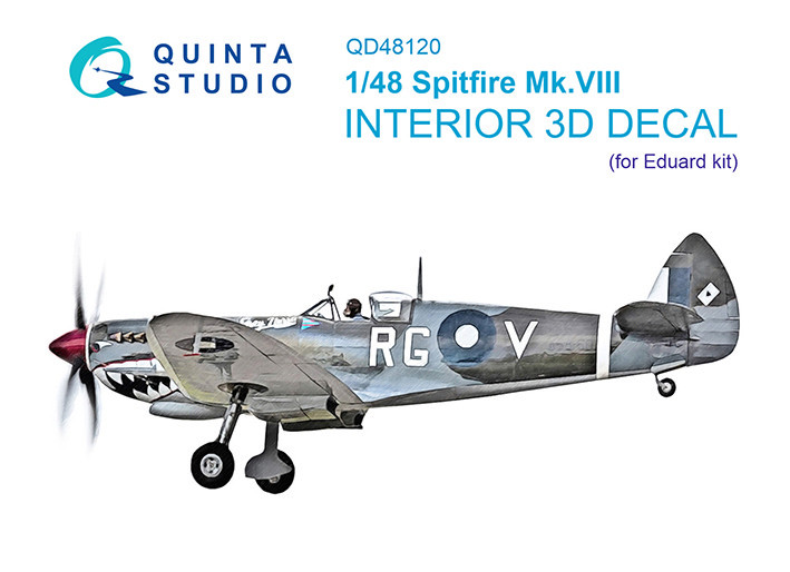Quinta studio QD48120 Spitfire Mk.VIII (Eduard) 1/48