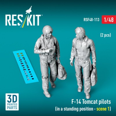 Reskit F48113 F-14 Tomcat pilots stand.p. (2 pcs.) Type 1 1/48