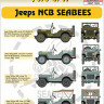 Hm Decals HMDT72033 1/72 Decals Jeep Willys MB/Ford GPW NCB SEABEES