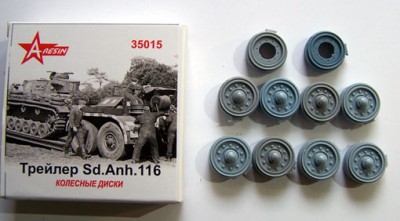 A-resin 35015 Трейлер Sd.Anh.116 Колесные диски 1/35