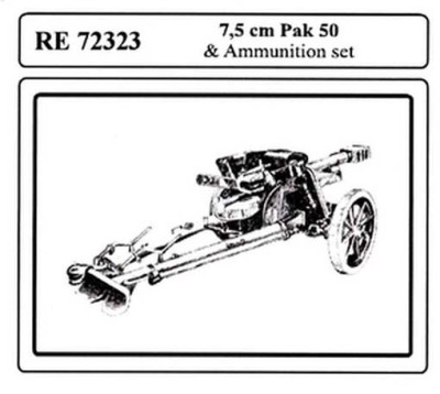 Attack Hobby RE72323 7,5 cm Pak 50 &amp; Ammunition set 1/72