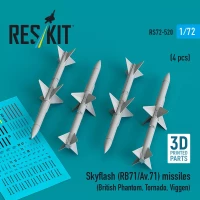 Reskit 72520 Skyflash (RB71/Av.71) missiles (4 pcs.) 1/72