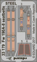 Eduard 33179 Fw 190A-8 seatbelts STEEL 1/32