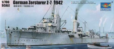 Trumpeter 05793 German Zerstorser Z-7, 1942 1/700