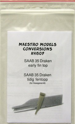 Maestro Models MMCK-4807 1/48 SAAB 35 Draken - early fin top (HAS)