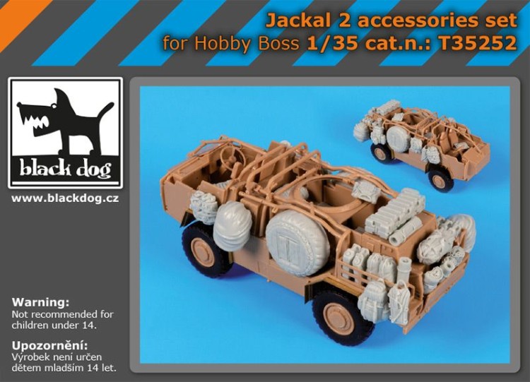 Black Dog BDT35252 Jackal 2 High Mobility Weapons Platform cargo (designed to be used with Hobby Boss kits) 1/35