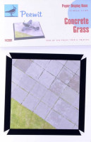 Peewit PW-P142001 1/144 Paper Display Base - CONCRETE GRASS (BIG)