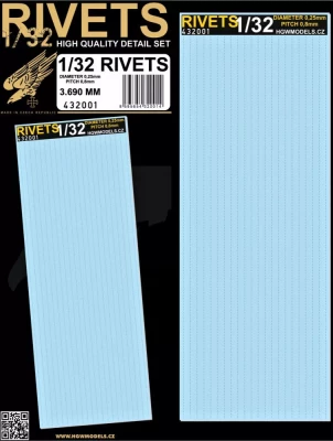 HGW 432001 Rivets 3690 mm (diameter 0,25mm, pitch 0,8mm) 1/32