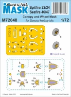 Special Hobby SM72048 Mask for Spitfire 22/24&Seafire 46/47 (SP.H.) 1/72