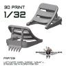 77 Propeller 77PRP-7031 Luftwaffe wheel chocks teeth opened (2 pcs.) 1/32