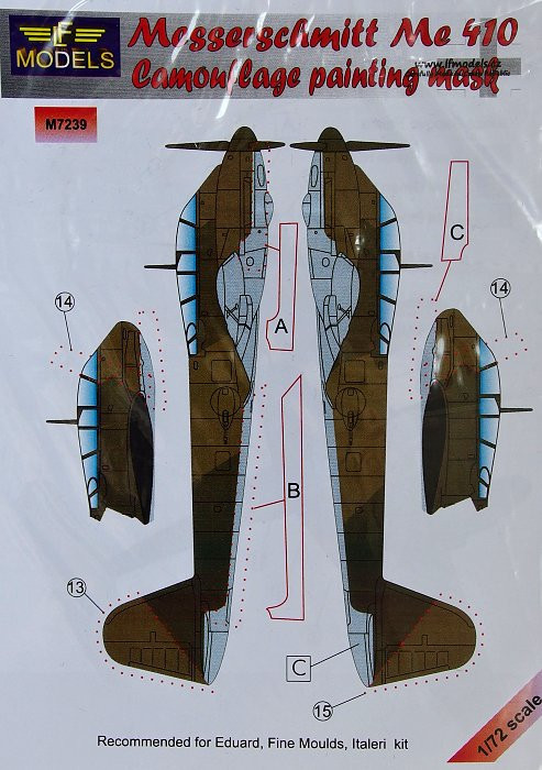 LF Model M7239 Mask Messerschmitt Me 410 (EDU/ITAL) 1/72