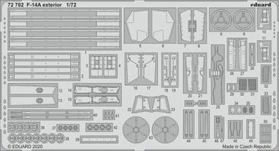 Eduard 72702 SET F-14A exterior (ACAD)
