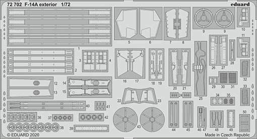 Eduard 72702 SET F-14A exterior (ACAD)