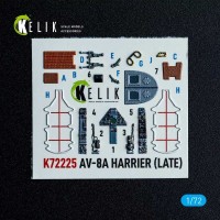 Reskit K72225 AV-8A Harrier (late)- interior 3D (ITAL) 1/72