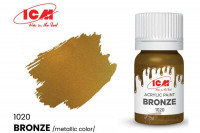 ICM C1020 Бронза(Bronze), краска акрил, 12 мл