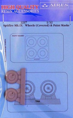 Aires 2237 Spitfire Mk.IX wheels (covered) &amp; paint masks 1/32