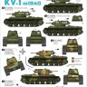 Star Decals STAR35888 Soviet KV-1 model/1940. Soviet, Germany, RONA 1/35