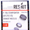Reskit RSU48-0075 F-104 Starfighter A/C/D/J/G exh.nozzle (KIN) 1/48