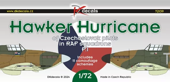 Dk Decals 72139 Hawker Hurricane CZ pilots in RAF sqdn. Pt.1 1/72
