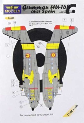 Lf Model C4401 Decals Grumman HU-16B Albatross over Spain 1/144