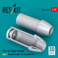 Reskit U48522 F/A-18 'Super Hornet' exh.nozzles (HAS) I. 1/48