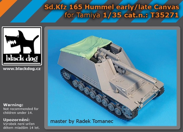 Black Dog T35271 Sd,Kfz.165 Hummel early/late Canvas 	(designed to be used with Tamiya kits) 1/35