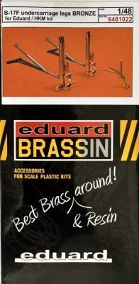 Eduard 6481022 BRASSIN B-17F undercarriage legs BRONZE (EDU) 1/48