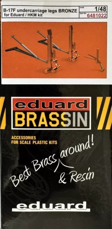 Eduard 6481022 BRASSIN B-17F undercarriage legs BRONZE (EDU) 1/48