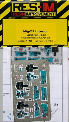 RES-IM RESIMP7205 1/72 MiG-21 Interior PE set (RV AIRCRAFT)