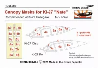 Rising Decals DM-008 Canopy mask for Ki-27a/b Nate (HAS) 1/72