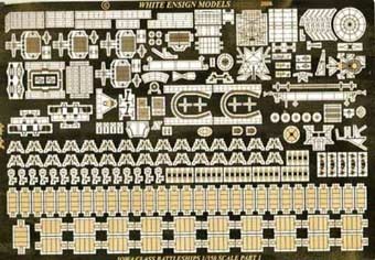 White Ensign Models PE 35034 USS MISSOURI, for the Tamiya kit, 2 sheets 1/350