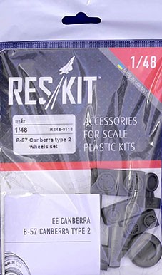 Reskit RS48-0118 B-57 Canberra type 2 wheels set (AIRF,CAF) 1/48
